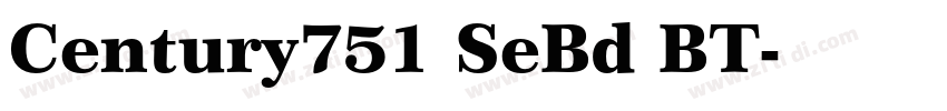 Century751 SeBd BT字体转换